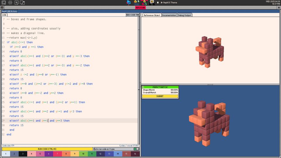 『Replicube』プログラミング言語Luaを使って3Dお絵かきする、異色のプログラミングパズルゲーム