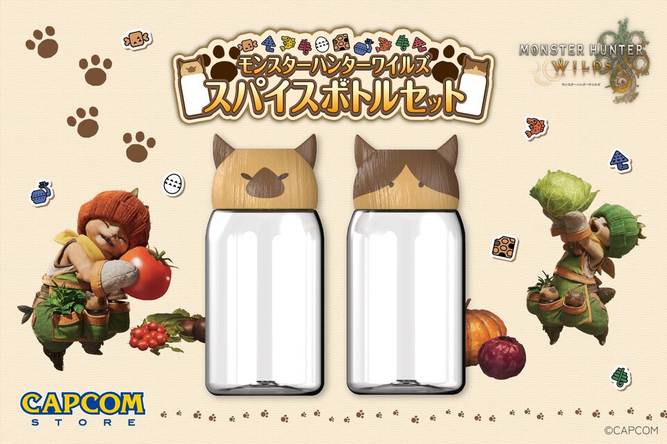 『モンハンワイルズ』アイルー愛用の“スパイスボトル”が商品化。木目調であしらわれた猫のデザインがかわいい。容量は85mlとちょうどいいサイズ感
