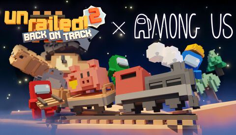 『Unrailed 2:バック・オン・トラック』無料大型アプデで『Among Us』とコラボ、クルーメイトたちが線路建設で奮闘！ 地形が変化する新バイオームも登場