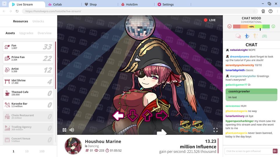 『Holoidle』宝鐘マリン、がうる・ぐら、森カリオペをお世話して人気配信者にする癒し系クリッカーゲームが6月6日に発売