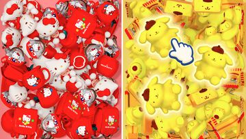『ハローキティ マーチマッチ』山盛りのサンリオキャラグッズがキュートなスマホ向けパズル発表。実在する1000種類以上のグッズが登場。2025年夏配信予定