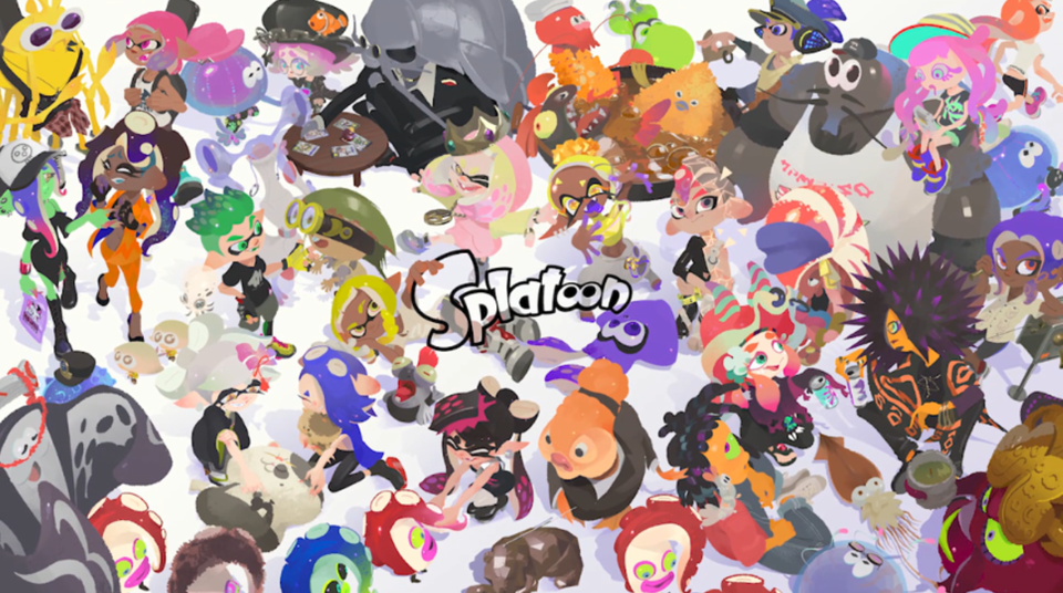 『スプラトゥーン』10周年記念イラスト公開。『1』～『3』にサイドオーダーなどの追加DLCも含めたオールキャスト集合の1枚！