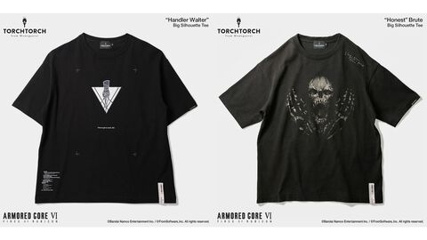 『アーマード・コア6』ハンドラー・ウォルター＆オーネスト・ブルートゥのTシャツが本日(5/29)予約開始。エンブレムをあしらったデザインが素敵