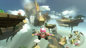 『マリオカート ワールド』のフリーランはカートで陸海空を走るオープンワールド。自由なドライブにPスイッチなどの遊びの要素が満載、楽しすぎる
