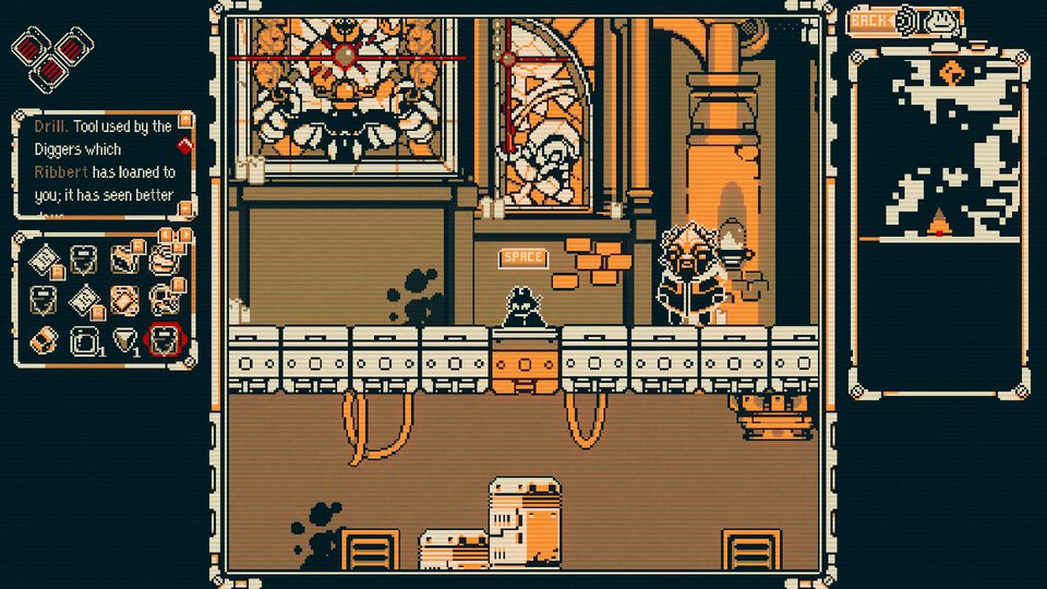 『エバーディープ・オーロラ』レトロデザインの地底、ドリルとともに掘り進む探索アクション。家族を探して地下世界へネコ主人公【体験版配信】