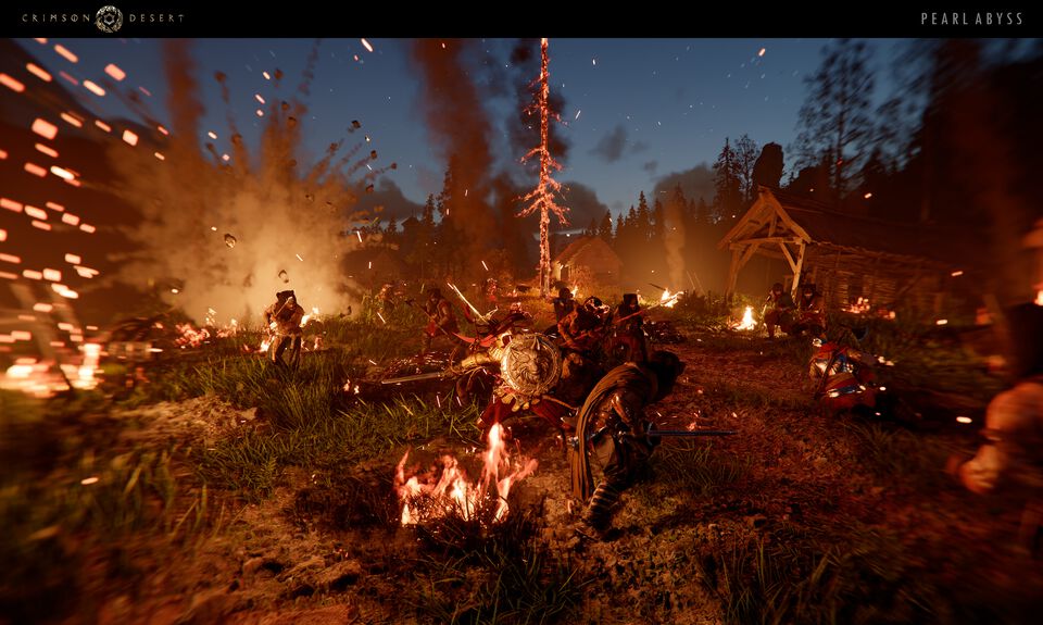 『紅の砂漠』デカい柱で敵をぶん殴る！ リアルタイムで多くのNPCが戦う大規模戦闘や縦横無尽に暴れるアクションがお披露目【SGF2025】