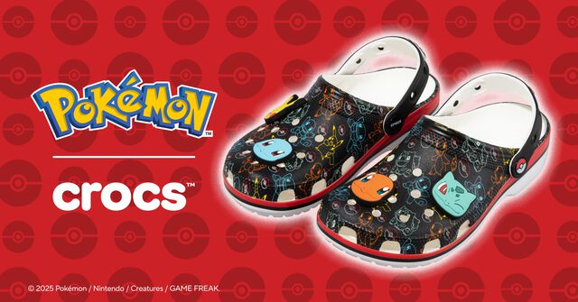 『ポケモン』ピカチュウたちがプリントされたコラボクロックスが発売。リザードンとカメックスのクールなデザインからイーブイのキュートなアイテムまで登場