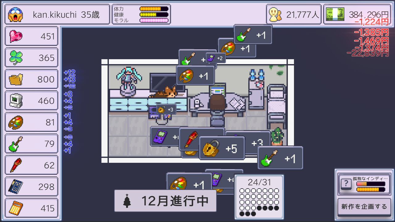 『孤独なインディーゲーム開発者の一生』無料体験版が配信中。「数年かけて開発したゲームが4本しか売れない」など世知辛さMAX