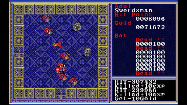 『EGGコンソール リバイバル ザナドゥ イージーバージョン PC-9801』がSwitchにてリリース。名作RPG『ザナドゥ』の16ビットPC向けタイトル。戦いかたで能力が変化する育成システムが魅力