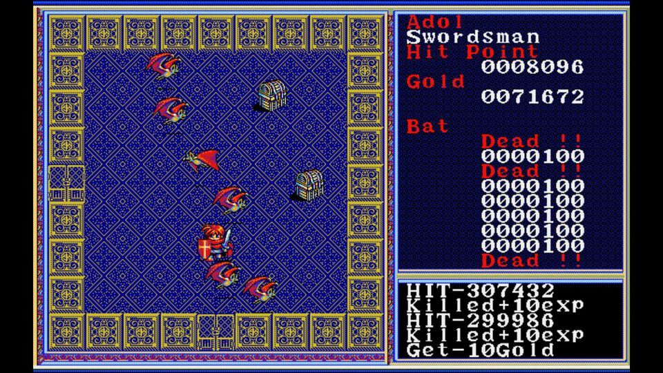 『EGGコンソール リバイバル ザナドゥ イージーバージョン PC-9801』がSwitchにてリリース。名作RPG『ザナドゥ』の16ビットPC向けタイトル。戦いかたで能力が変化する育成システムが魅力