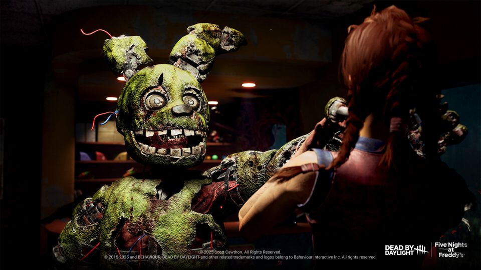 【DbD×FNaF】『デッドバイデイライト』×『Five Nights at Freddy's』コラボでスプリングトラップがキラーとして参戦。おなじみの店内が舞台の新マップも登場