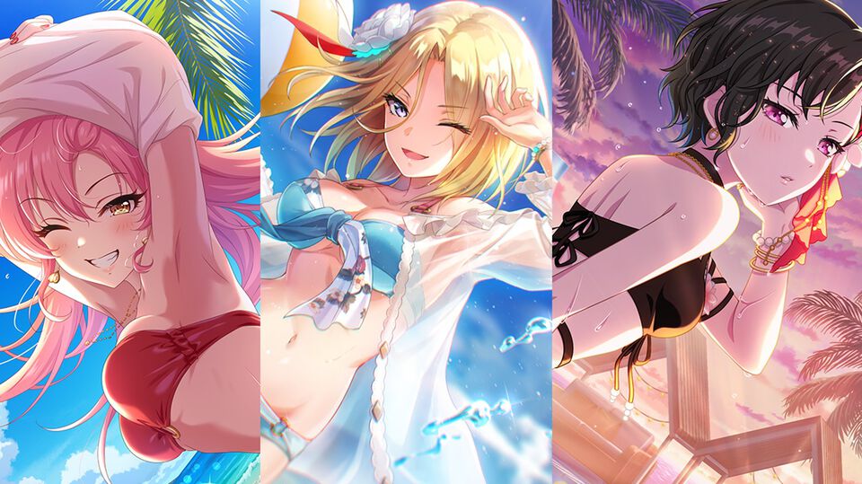『へブバン』『デレステ』『バンドリ！ガルパ』『ロマサガRS』など人気スマホゲーム夏イベ特集【水着キャラコレクション2025その1】