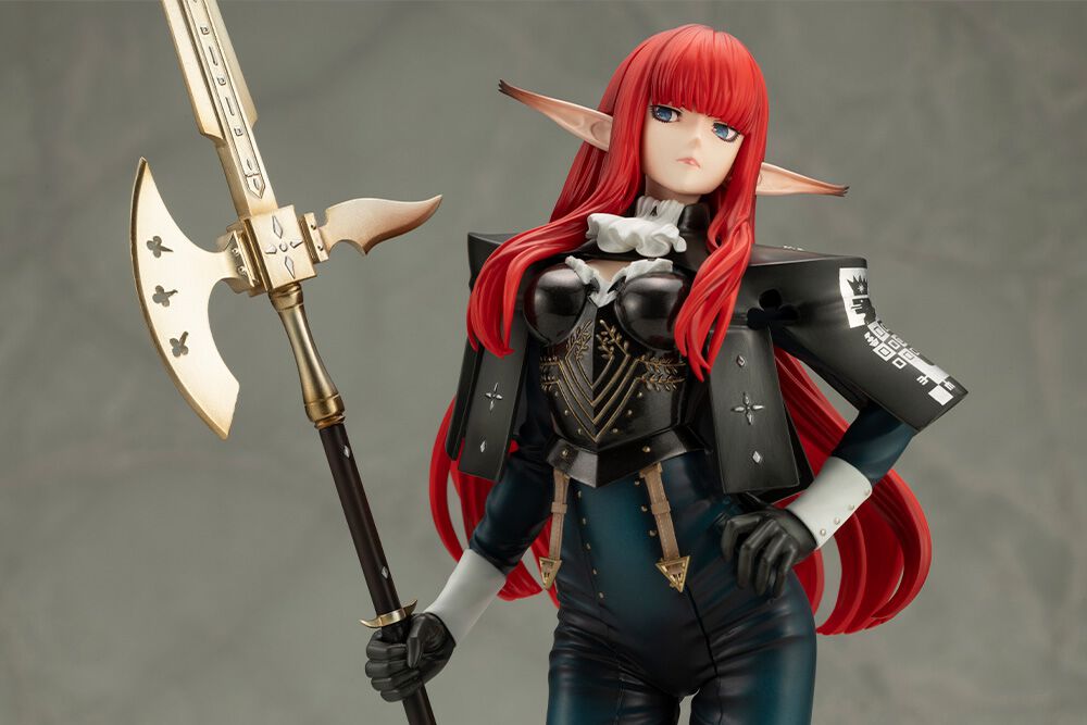 『メタファー』ヒュルケンベルグがフィギュアに。流麗な赤髪、衣装の革の質感などにこだわった逸品。アトラスDショップの特典はB2タペストリー