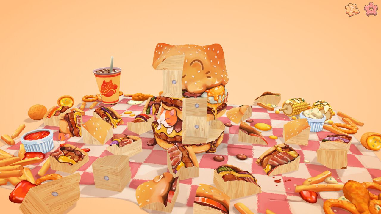 『UMAMI』食べ物テーマの癒し系3Dパズル、Steamにてデモ版配信スタート。癒やしに満ちたデザインの中、ハンバーガーやパンケーキなど美味しそうな料理&スイーツを完成させよう
