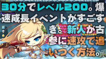『メイプルストーリー』30分でレベル200。チャレンジャーズワールドや過去最高の爆速成長イベントがすごすぎる。盛り上がりに乗じて新人がベテランに速攻で追いつく方法