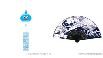 【ドラクエ】スライム型の風鈴がかわいくて癒される。モンスターたちをあしらった和風柄のてぬぐいや扇子など夏にぴったりなグッズが予約受付中