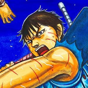 漫画『キングダム』最新刊76巻は7/17発売。表紙イラストで信の腕に刻まれた無数の傷が、渦中の韓攻略戦の激しさを物語る！