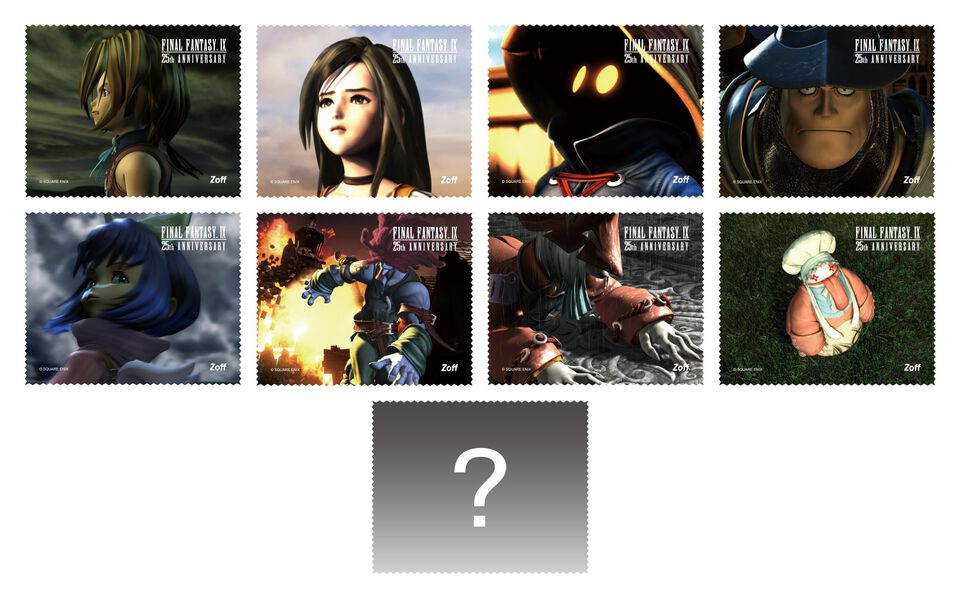 【FF9×Zoff コラボ】ジタンやビビたちのオリジナルメガネ拭き（全9種）がカプセルトイで登場。グランド東京渋谷店など6店舗で数量限定販売