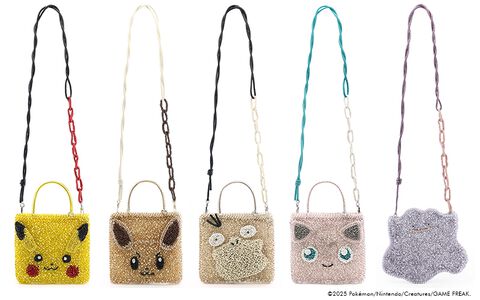 『ポケモン』とアンテプリマが初コラボ。ピカチュウ、イーブイ、コダック、プリン、メタモンがバッグ&チャームになって8月1日に発売