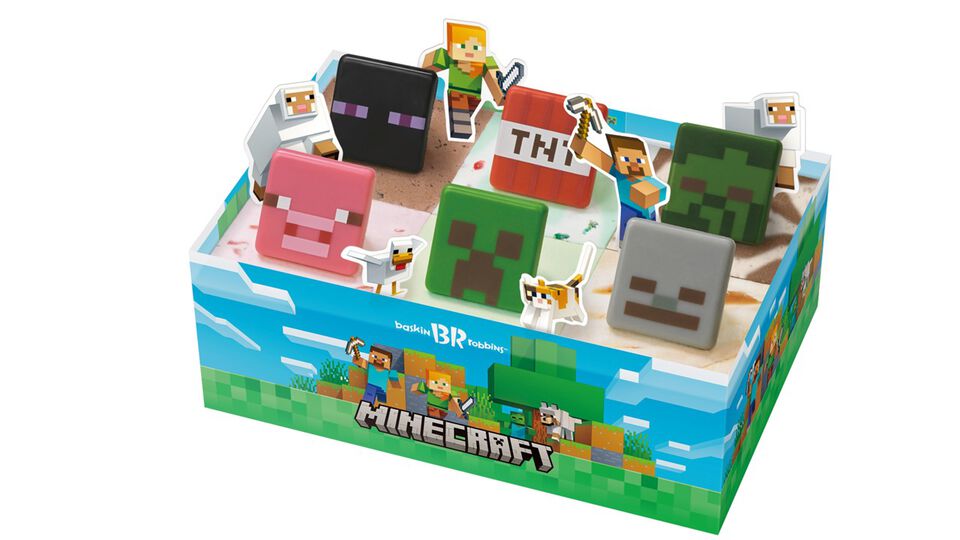 サーティワンで『マインクラフト』アイスクリームケーキが7月17日より発売。クリーパーやブタ、ゾンビなど四角だらけのアイスが登場