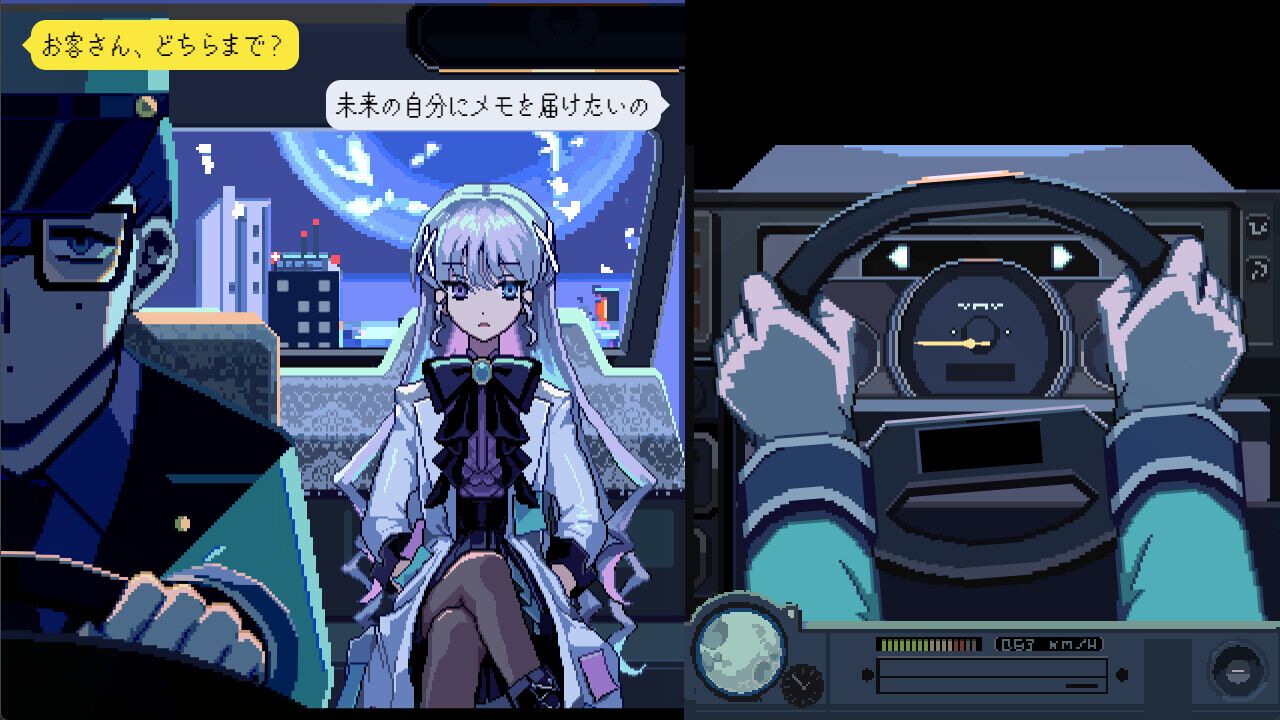 『TIMEMOON』タイムトラベルは“タクシー”で。乗客を過去や未来へ届けて大事件の謎を解くSFアドベンチャー。BitSummit The 13thに最新試遊が出展