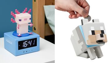 『マイクラ』光るウーパールーパーの目覚まし時計が8月上旬に発売。お金を守るオオカミの貯金箱も11月下旬より登場。ちょこんとした姿がかわいい