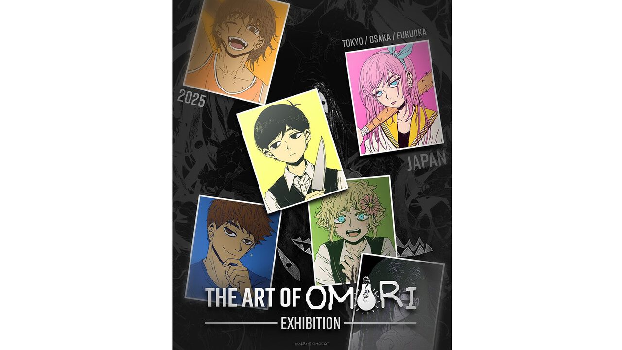 『OMORI』展示会が渋谷モディ・なんばマルイ・博多マルイで開催決定。制作時のコンセプトアートや原画、OMOCATによる描き下ろしアートなどが登場予定