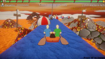 『パドルパドルパドる』ひとり1パドル操作で罠だらけのルート進むイライラ我慢系協力ボートアドベンチャー。喧嘩しても大丈夫な仲良しふたりでどうぞ