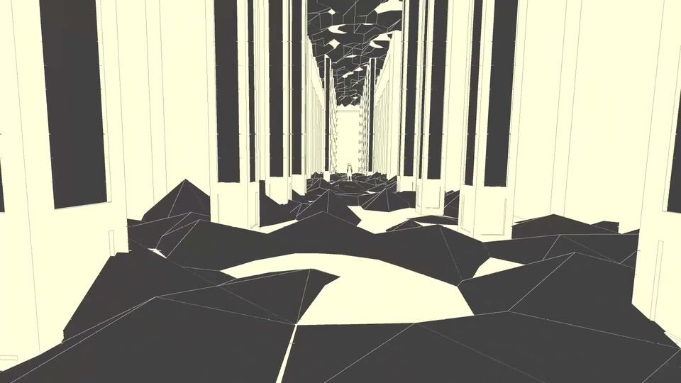 ウォーキングシミュレーター『NIDANA』レビュー。白と黒しかない幾何学模様の世界を歩くのは「変な夢を見た気がするけど思い出せない」感覚と似ている