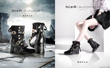 『ニーア』9Sをイメージしたショートブーツがかっこいい。高級感のある黒とメタルパーツが足元を彩る【8月1日17時予約開始】