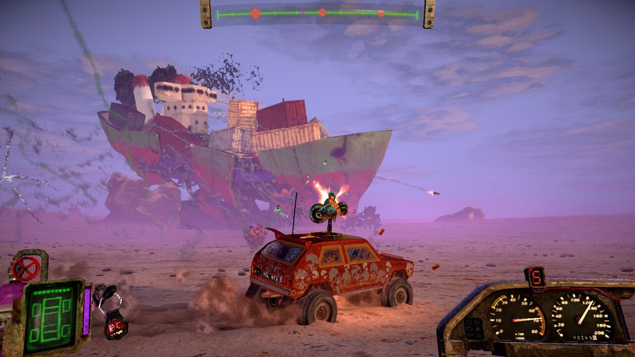 『FUMES』世紀末な荒野を爆走してドンパチするカーアクションが配信。レトロテイストなグラフィックも味がある