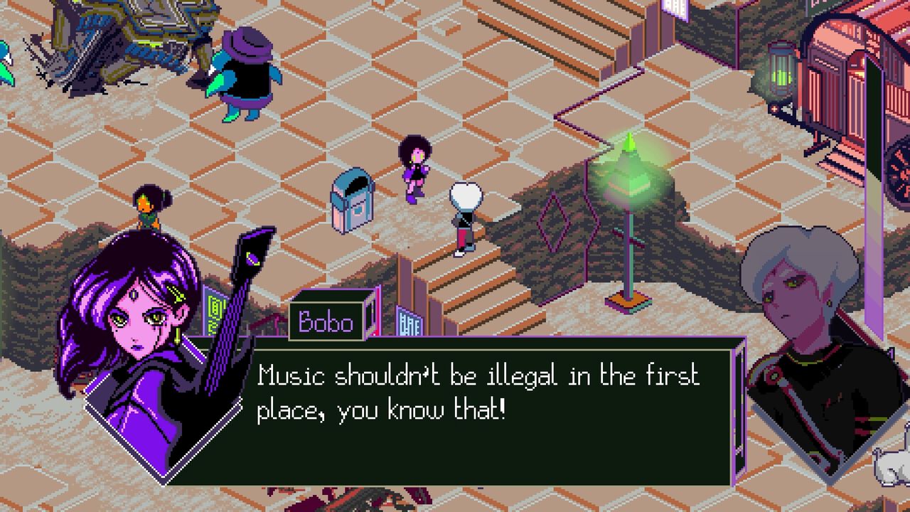 『Keylocker』Epic Gamesストアで無料配布中。音楽の力でサイバーパンクなディストピア社会に抗うターン制リズムRPG。『ピルグリム』もあわせて無料に