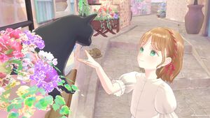 新作『マジカルクラフト 猫と魔法のドレス』は“カワイイ”を詰め込んだドレス作り＆着せ替えゲーム。「服を見てほしいからオート移動」なるほど。猫は17匹登場