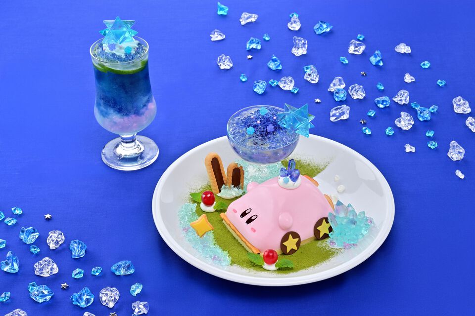 【カービィカフェ】『星のカービィ ディスカバリー』新メニュー。くるまほおばりケーキ“スターリーワールドVer.”が8月28日より提供開始