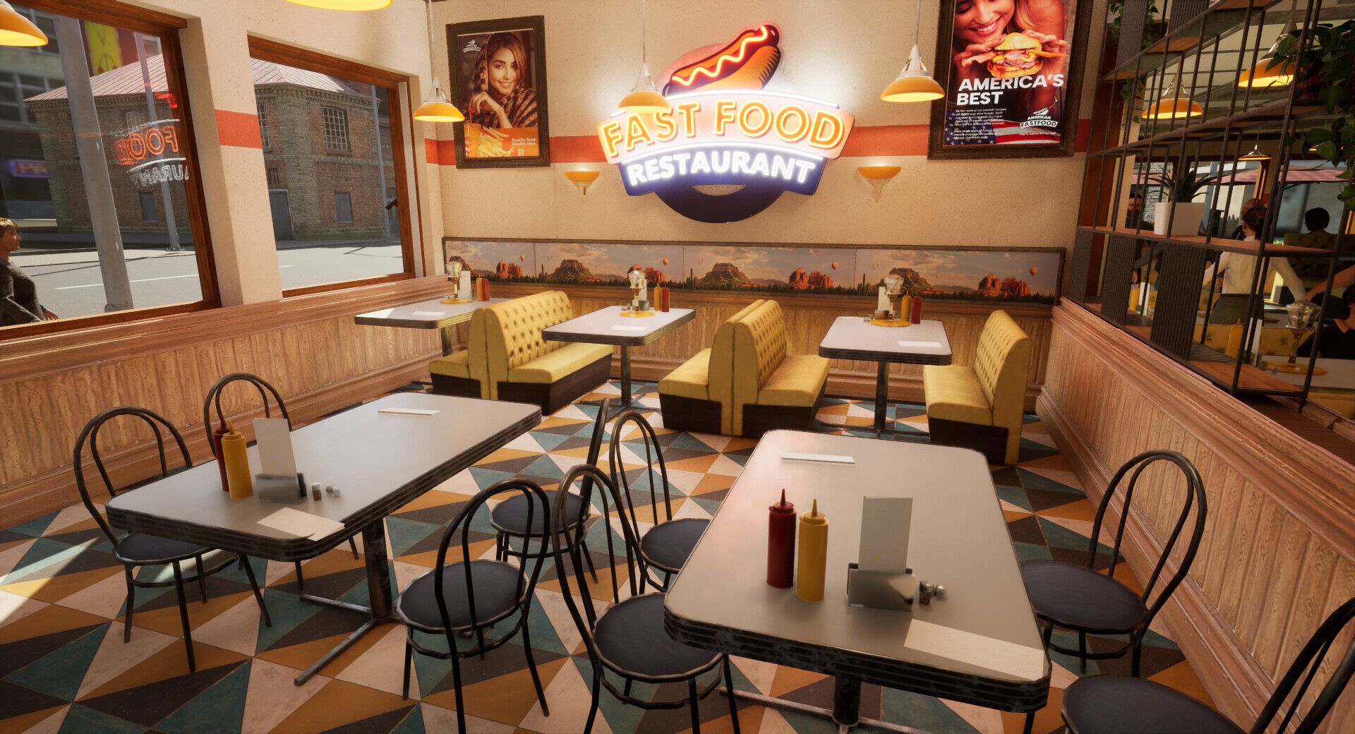 ファストフード店経営シミュ『Fast Food - Restaurant Simulator』Steamページ公開。店舗改装、商品発注、衛生管理……すべてをこなし、廃墟から業界一のレストランを目指せ