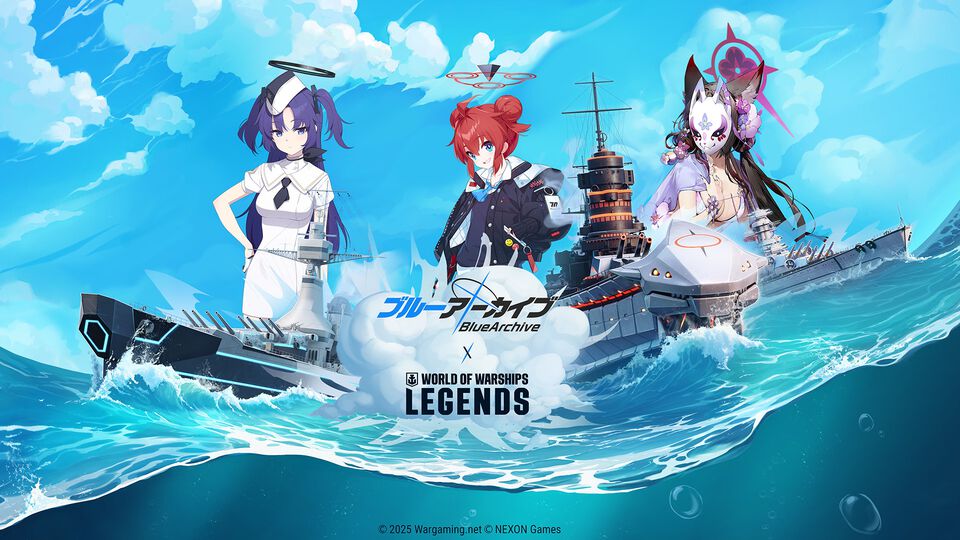 『World of Warships: Legends』×『ブルーアーカイブ』コラボ第2弾が発表。ユウカ、マキ、ワカモが新艦長として専用ボイスで海戦を盛り上げる