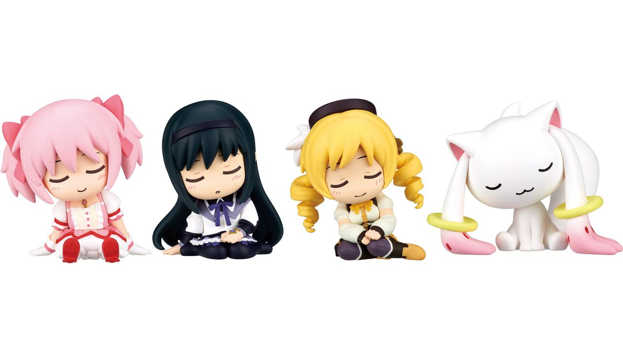 『まどマギ』まどか、ほむら、マミたちが肩ズンFig.に登場。すやすや眠る3人とキュゥべえの表情がかわいい【9月中旬発売】