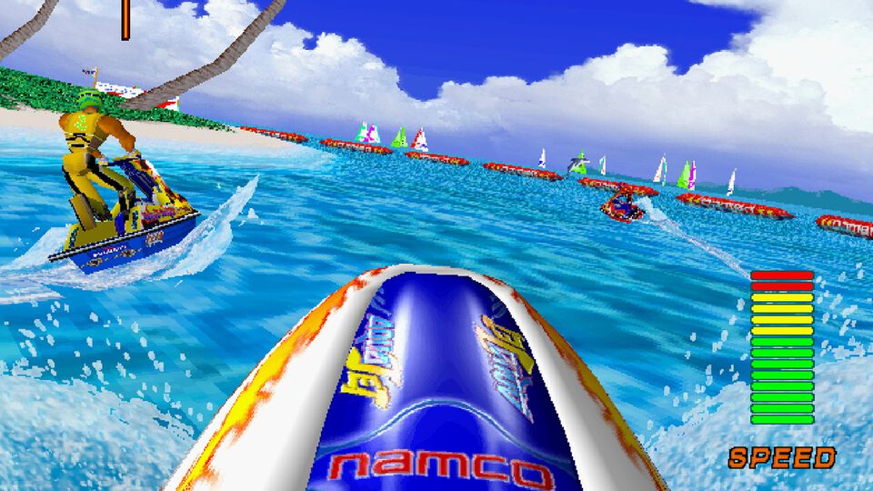 【アケアカ】『アクアジェット』8月14日配信。美しいリゾート地や波打つ水面を駆ける爽快マリンスポーツゲーム。新機能を実装した『アケアカ2』版も展開