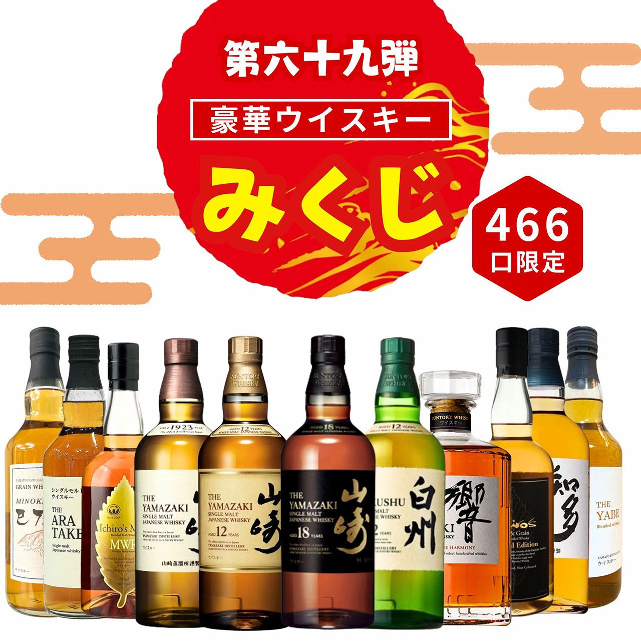人気のウイスキーみくじ第69弾が販売開始。今回も3,980円で山崎