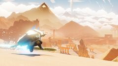 『風ノ旅ビト』アートディレクター率いる開発スタジオの新作『Sword of the Sea』本日配信。砂と水の広がる地で駆けるサーフィンアドベンチャー