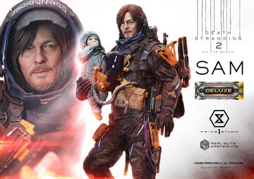 『デススト2』サムの超精巧な1/3スタチューが予約開始。DXボーナス版のお値段は約32万円、小島秀夫氏サインプリント付ゴールド配達物も付属