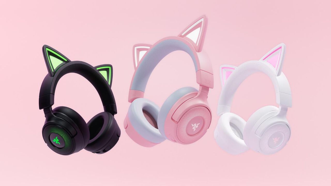 【Razer】ネコミミヘッドセット“Kraken Kitty V3”登場。高性能なProモデル（28980円）と軽量なXモデル（9980円）が予約開始