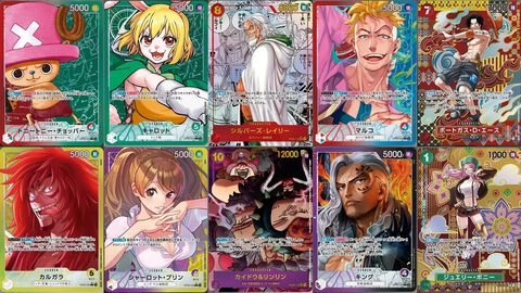 【ワンピカード】『二つの伝説』コミパラ/パラレルのイラストまとめ。冥王レイリーがついに参戦。チョッパーやキャロット、マルコ、プリンなどのかっこかわいいイラストにも注目