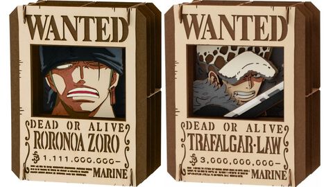『ワンピース』の手配書をペーパークラフトで立体的に再現。ゾロ、ナミ、チョッパー、ロー、キッドなど13種のペーパーシアターが9月30日より順次発売