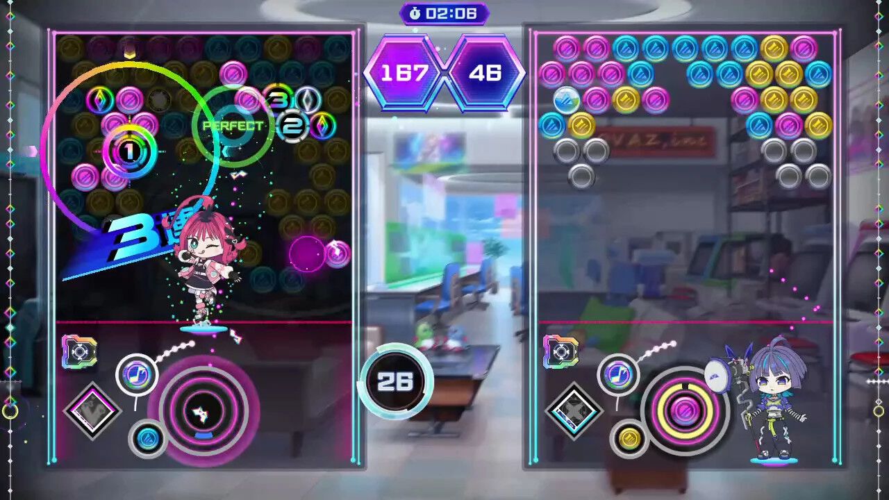『QQQbeats!!!』バブルシューティング×音ゲーの対戦パズルゲームが9月18日発売。『唱』『ビビデバ』など人気曲を多数収録【キュキュキュビーツ】