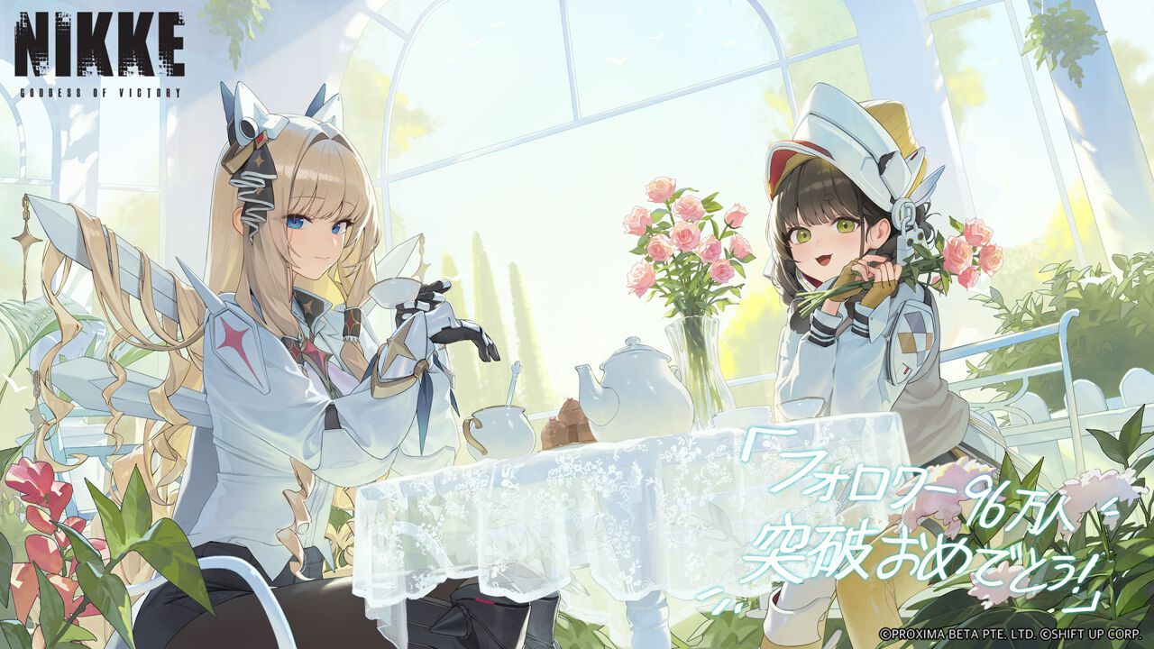 NIKKE』クラウンとチャイムの記念イラスト＆CDKEY公開。公式X