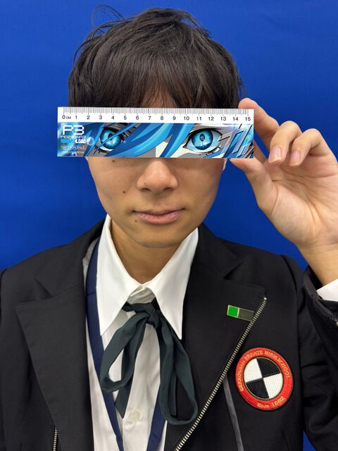 『ペルソナ3 リロード』“カッ”を再現できるスタイリッシュものさし。東京ゲームショウのセガ／アトラスブースで試遊するともらえる