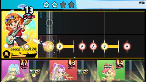 『激奏！BAND STAR』ギター、ベース、ドラム、キーボードをプレイできるリズムゲームがSwitch向けに今冬発売。最大4人でセッションも可能