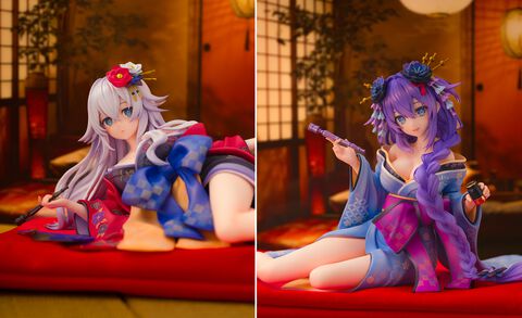 『ネプテューヌ』和服姿のパープルハート＆ブラックハートのフィギュアが本日（9/19）予約開始。妖艶な魅力とかわいらしさが共存する珠玉の逸品