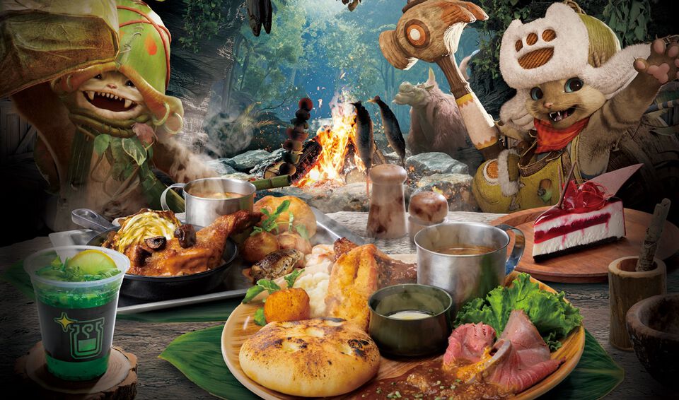 【USJ】『モンハンワイルズ』モリバーのアジトを再現したレストランが11月19日より登場。食事の誘いの盛り合わせや焚き火料理が味わえる